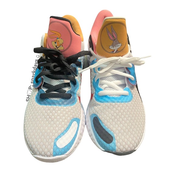 Nike Renew Elevate 2 X Space Jam NEW Bugs Bunny Basketball White Sneakers 10.5 - Picture 5 of 10